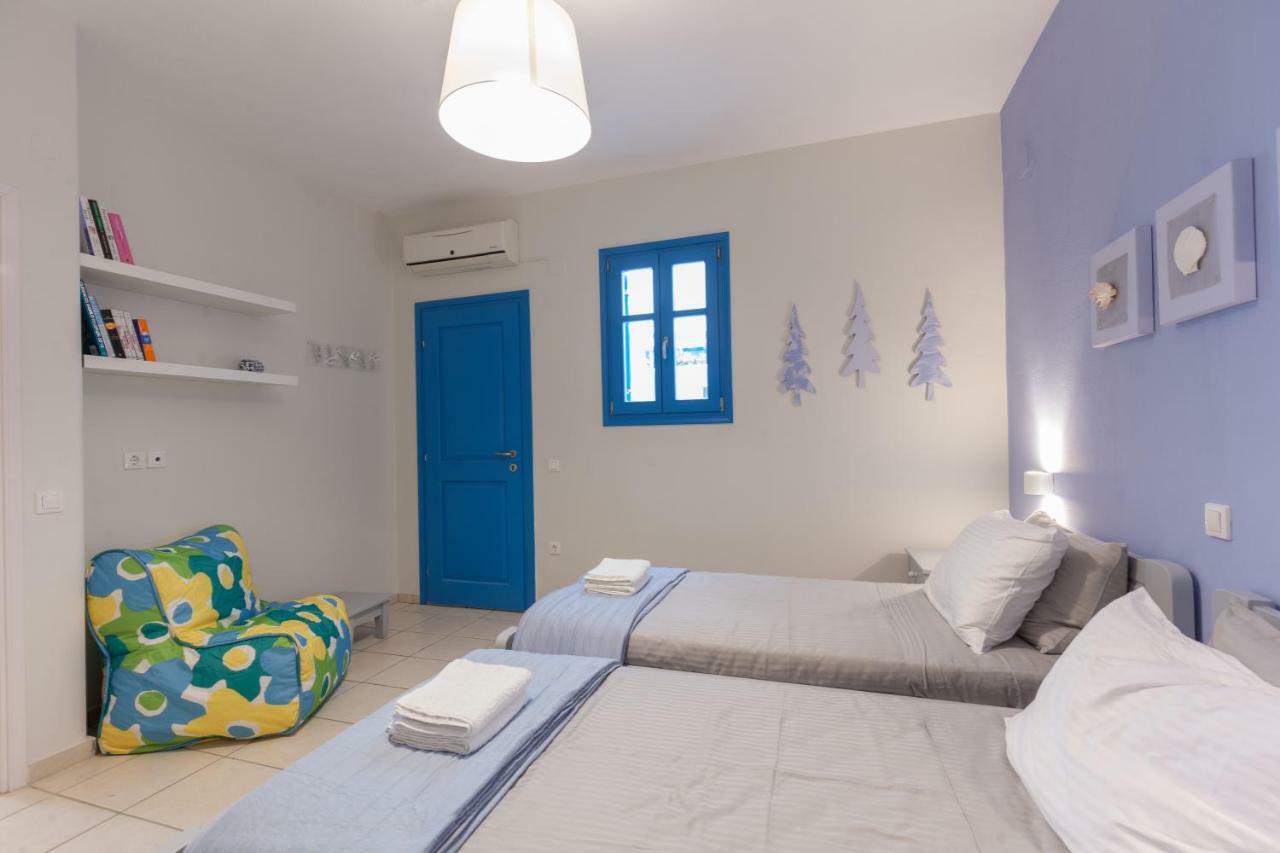 Just Blue With Amazing Sea Views In Piso Livadi Villa Exterior foto